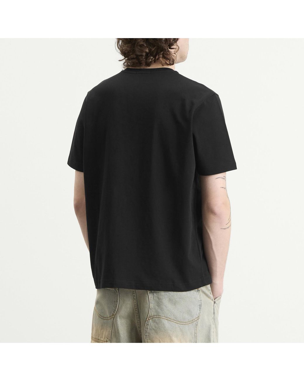 Dime Black Cursive Logo T-Shirt for men