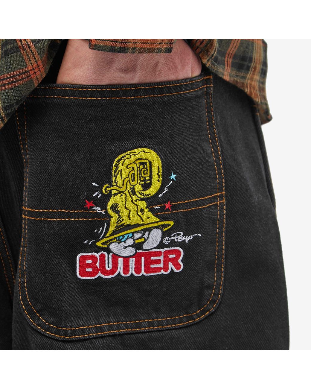 Butter Goods X The Smurfs Harmony Denim Pant in Gray for Men Butter Goods X The Smurfs Harmony Denim Pant in Gray for Men