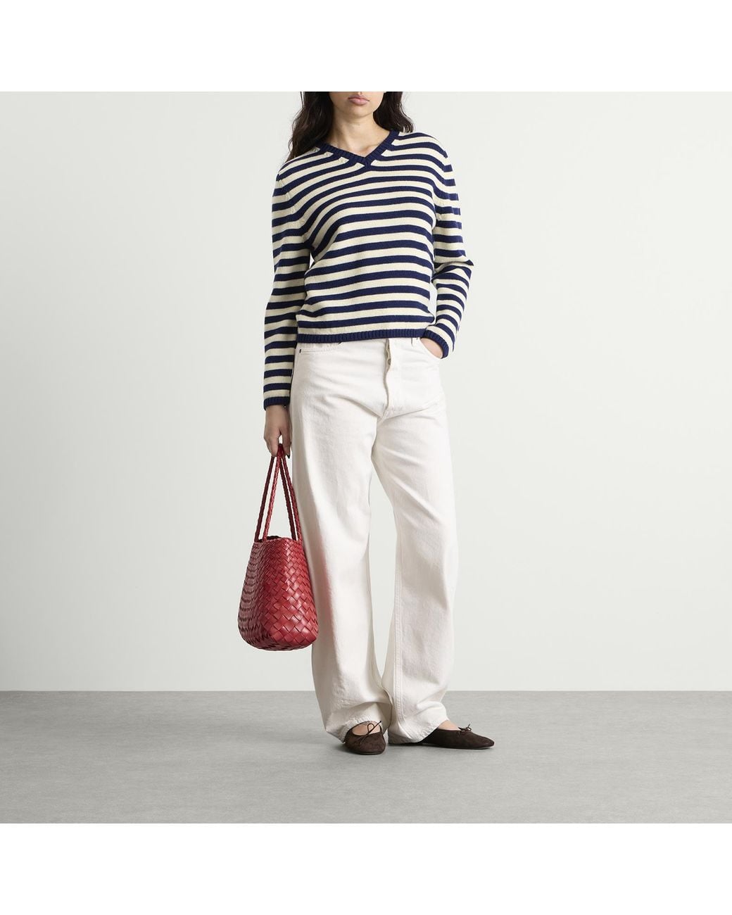 NOTHING WRITTEN Blue Molly V-Neck Pullover
