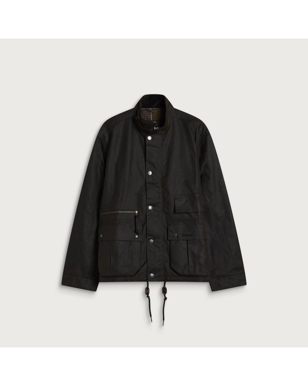 Barbour Black Heritage + Modified Ursula Wax Jacket for men