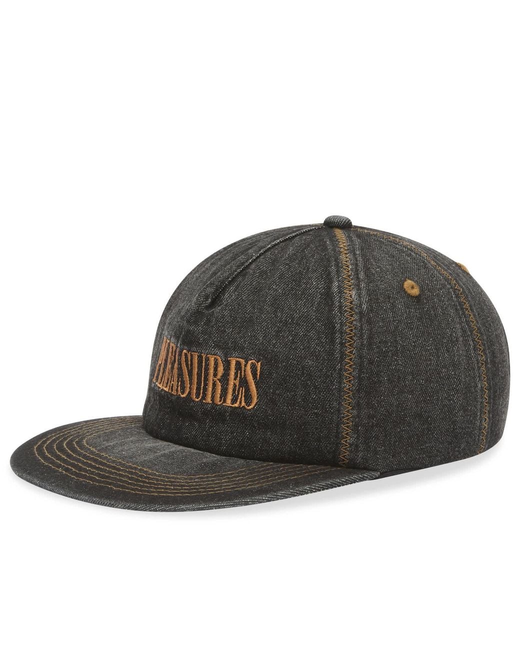Pleasures Black Zig Zag Denim Cap for men