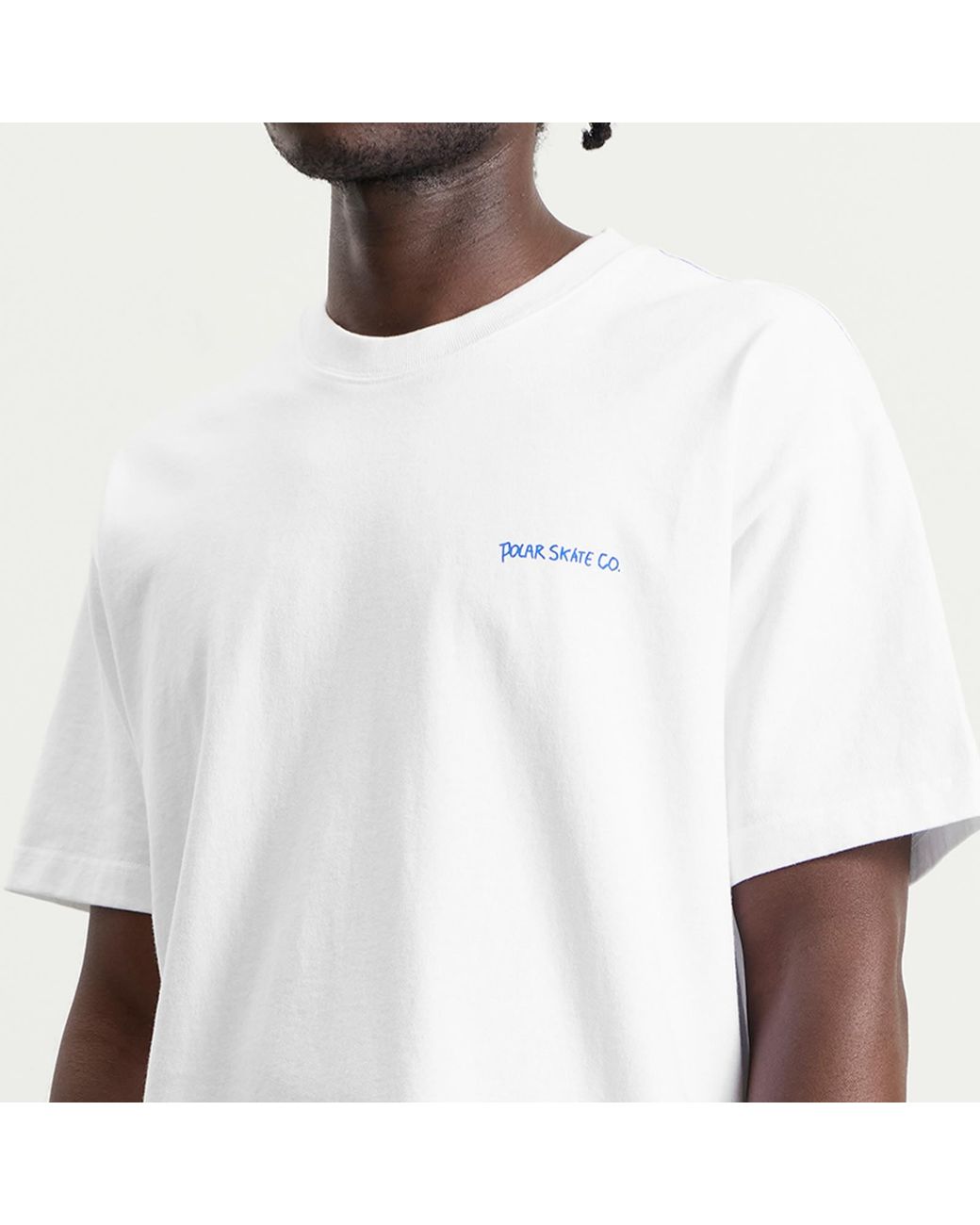 POLAR SKATE White Doodle Contrast T-Shirt for men