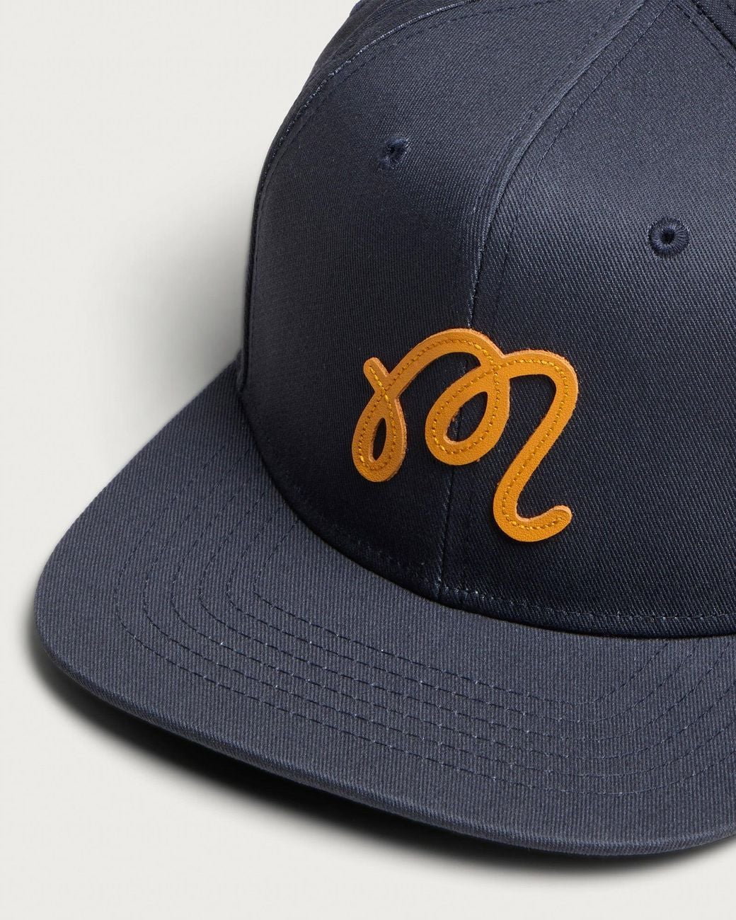 Malbon Blue M Script Snapback for men