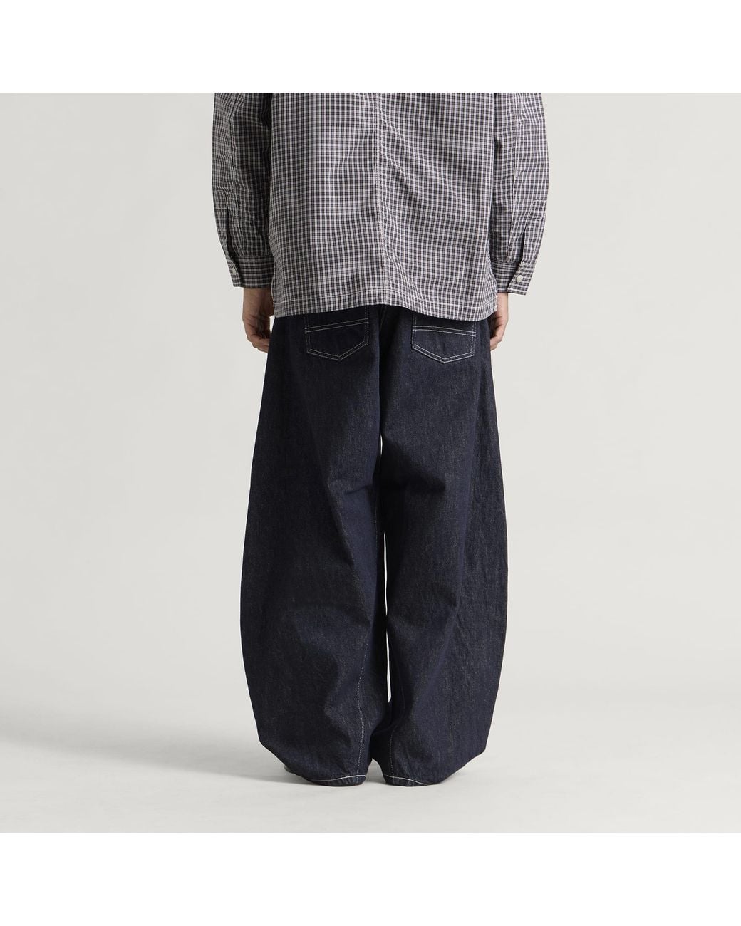 Comme des Garçons Blue Cotton Reative Wide Leg Jeans for men