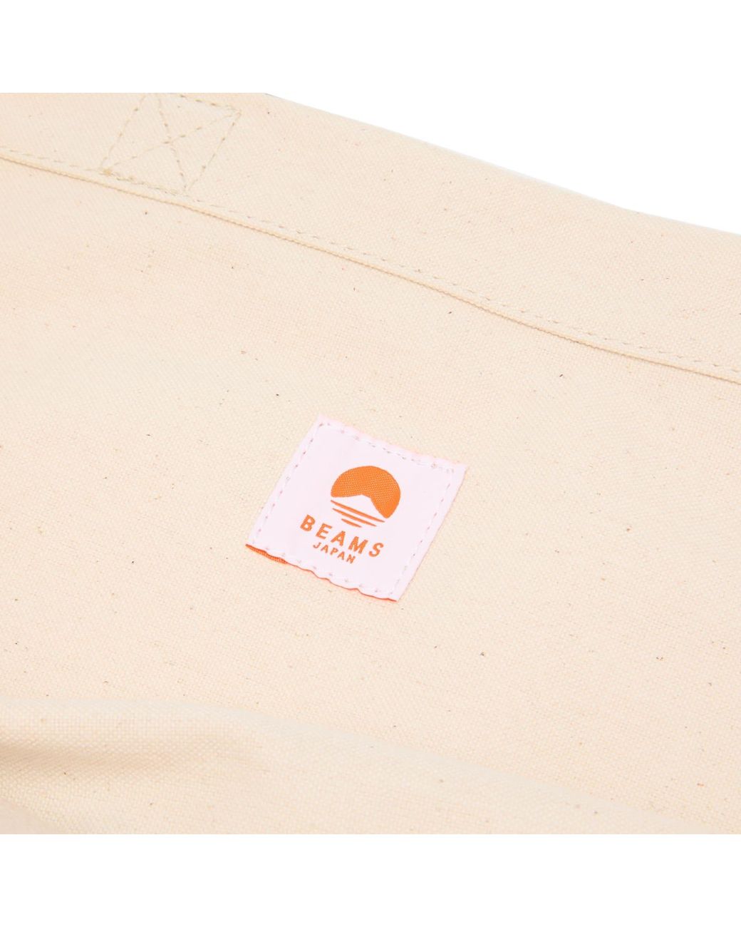BEAMS Japan White 2 Way Canvas Tote Bag