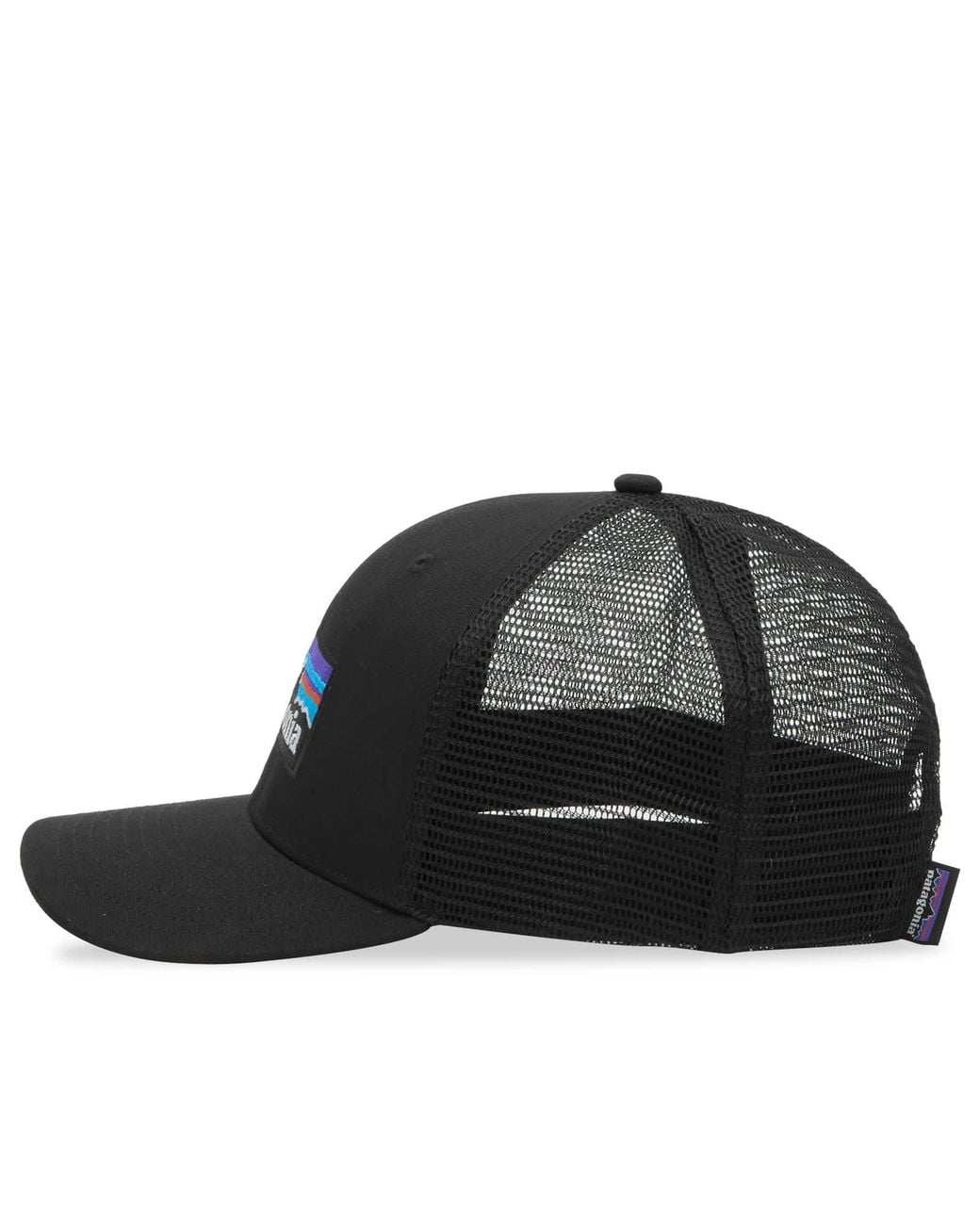 Patagonia Black P-6 Logo Trucker Cap
