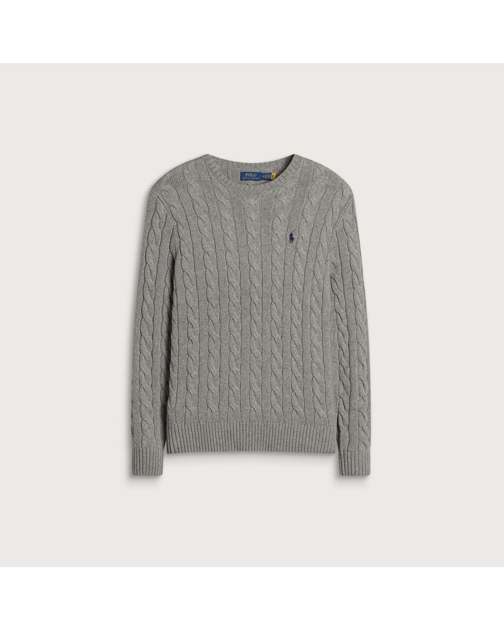 Polo Ralph Lauren Gray Cable Knit Jumper for men