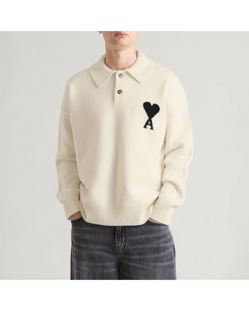 AMI Natural Contrasted Adc Polo for men