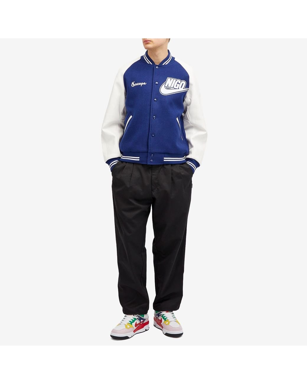 Nike X Nigo Varsity Jacket in Blue | Lyst Nike X Nigo Varsity Jacket in Blue | Lyst