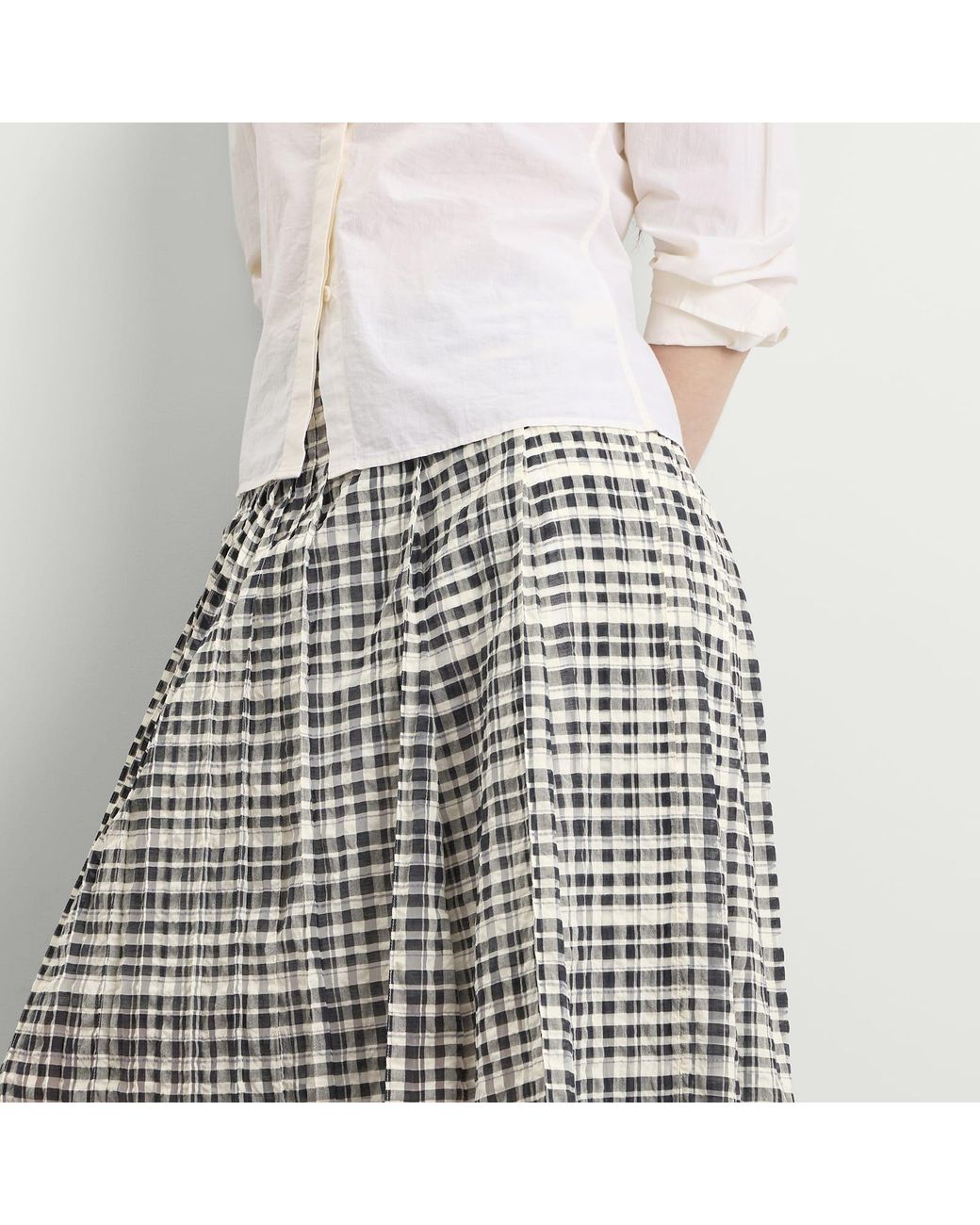 YMC Black Rosette Midi Skirt