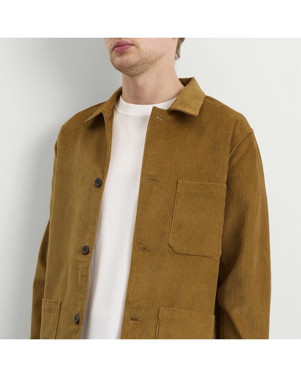 Portuguese Flannel Green Labura Corduroy Chore Jacket for men