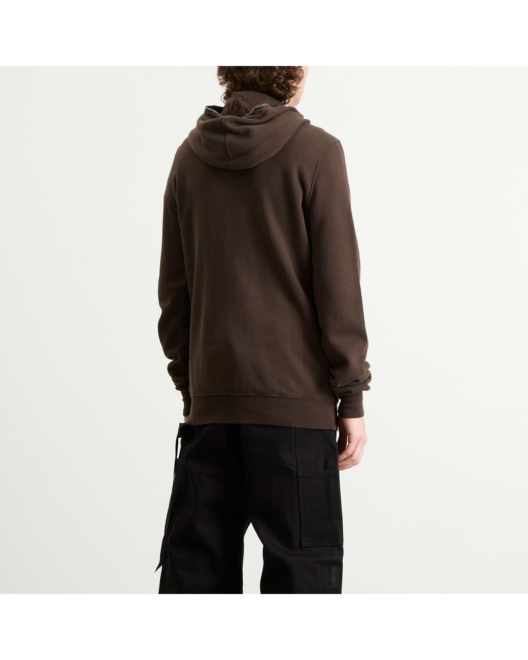 Rick Owens Brown Gimp Hoodie for men