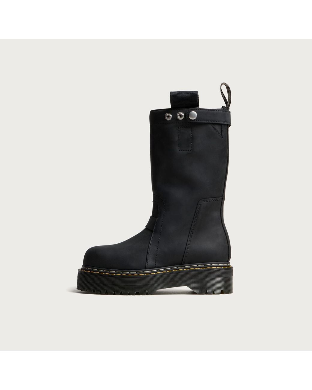 Rick Owens Black X Dr. Martens Quad Sole Pull On Boot