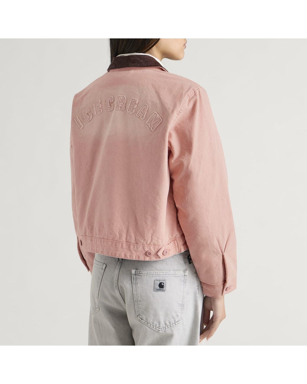 ICECREAM Pink Team Ic Cropped Work Jacket