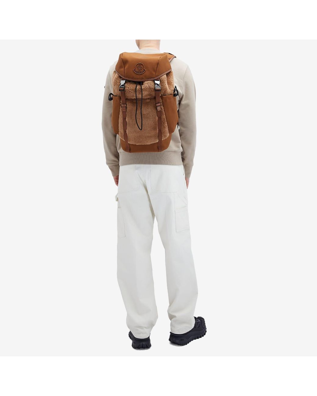 Moncler Tech Backpack in Brown for Men | Lyst UK