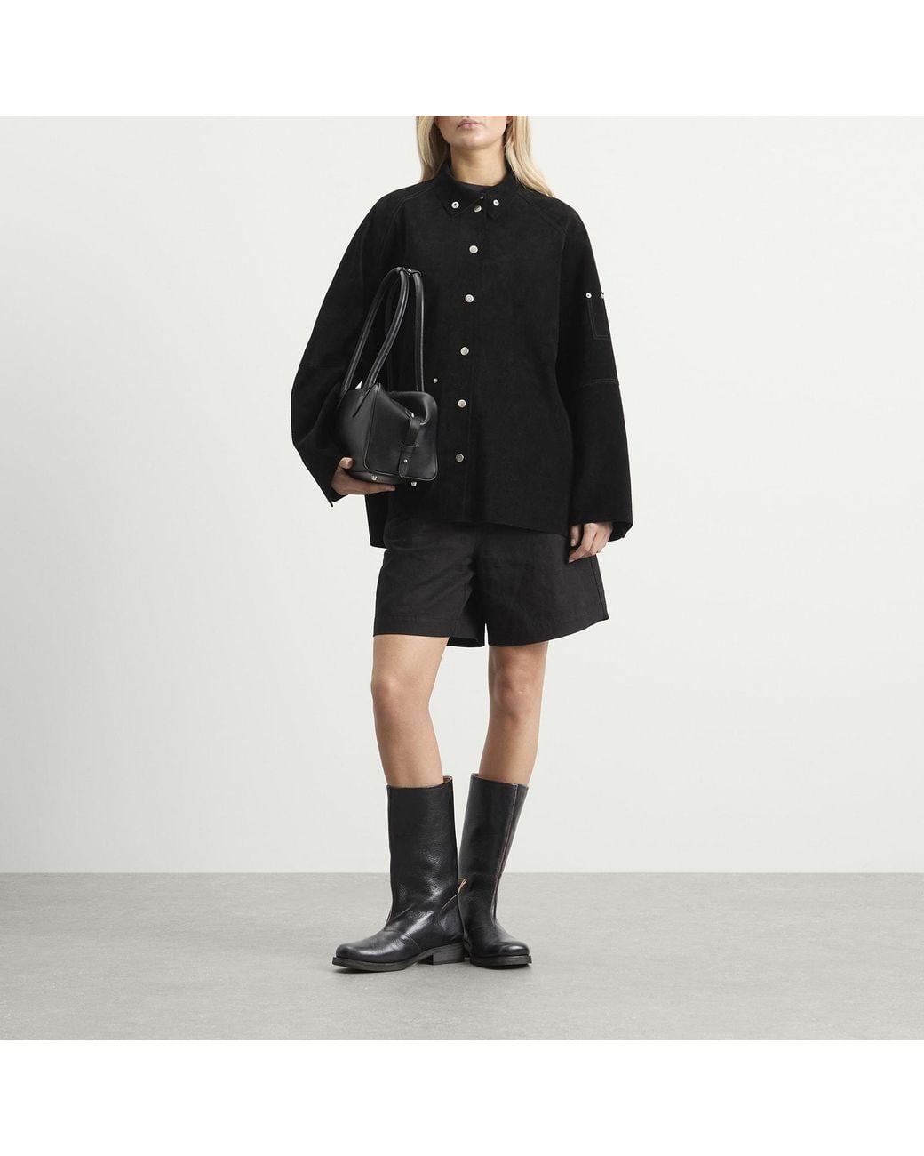 Studio Nicholson Black Dash Suede Jacket