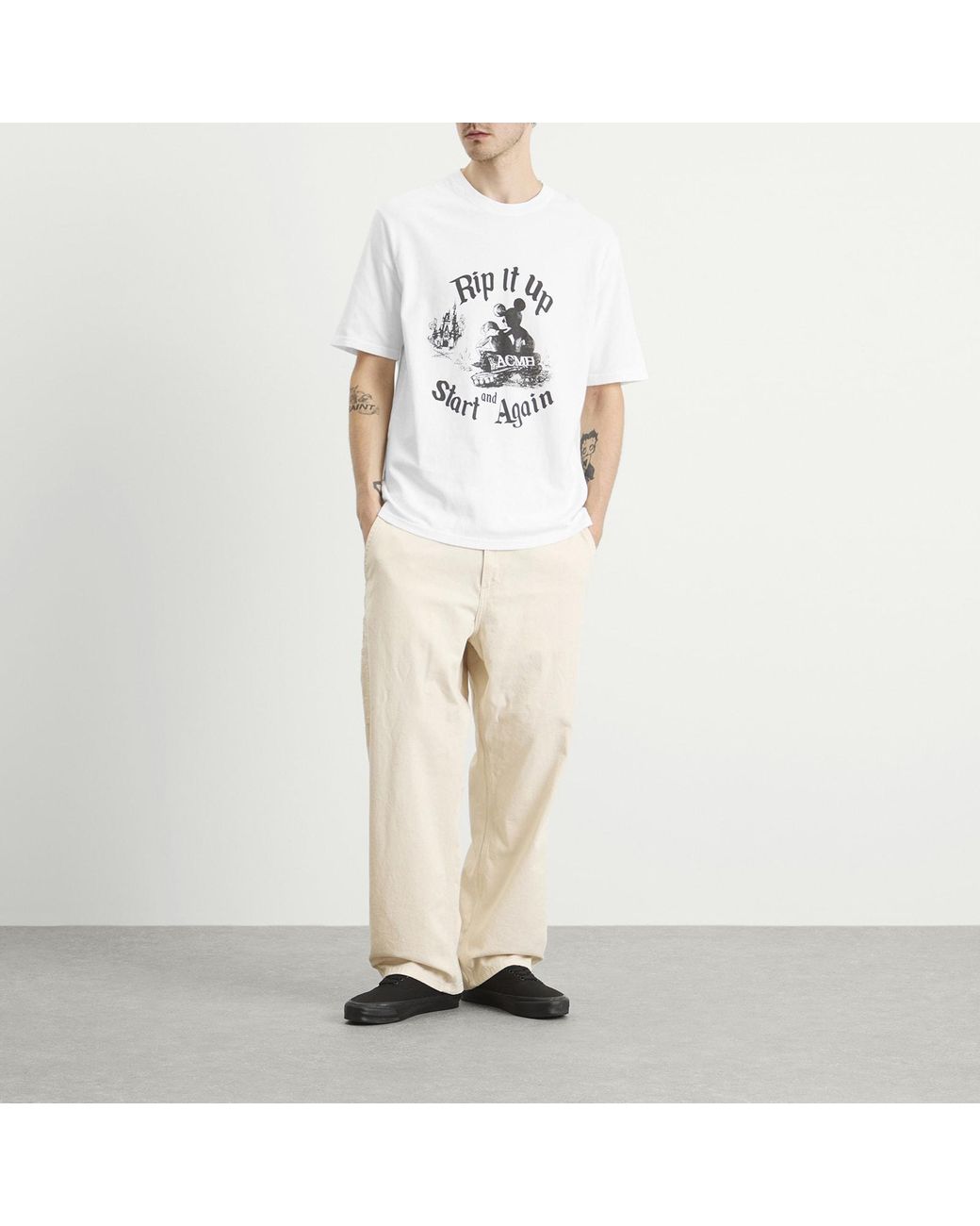 ACMH by Magic Castles White Rip It Up T-Shirt for men