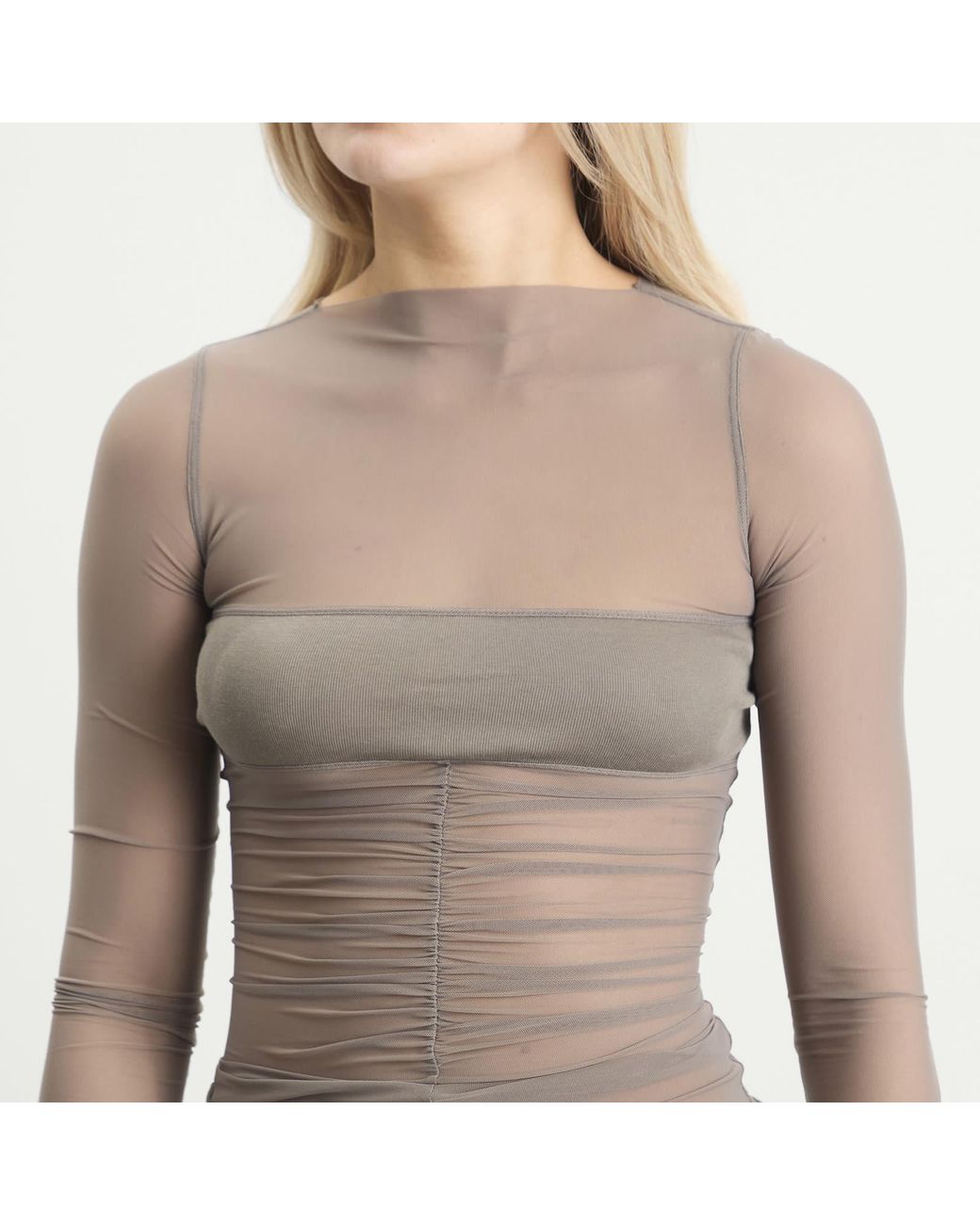 Rick Owens Brown Temple Top With Bandeau
