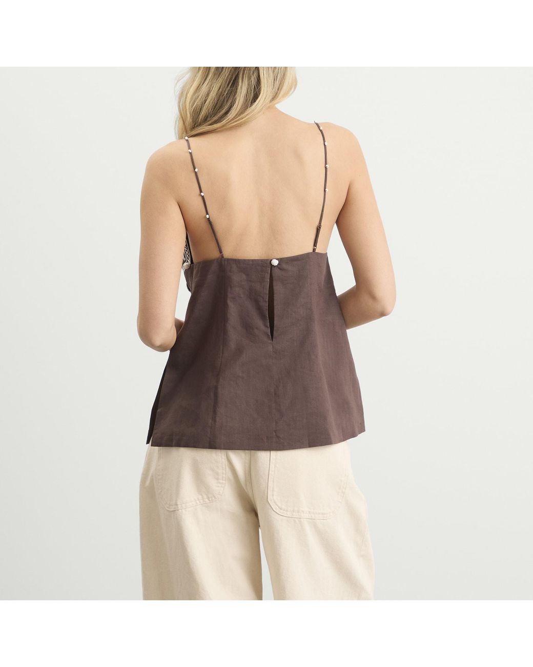 ALÉMAIS Brown Leandra Corded Cami Top