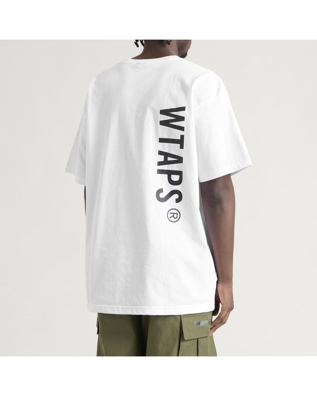(w)taps White Sign Short Sleeve T-Shirt for men