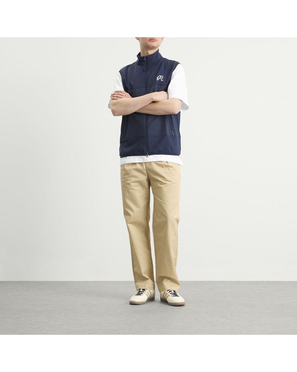 Malbon Natural Reverse Pleat Trouser for men