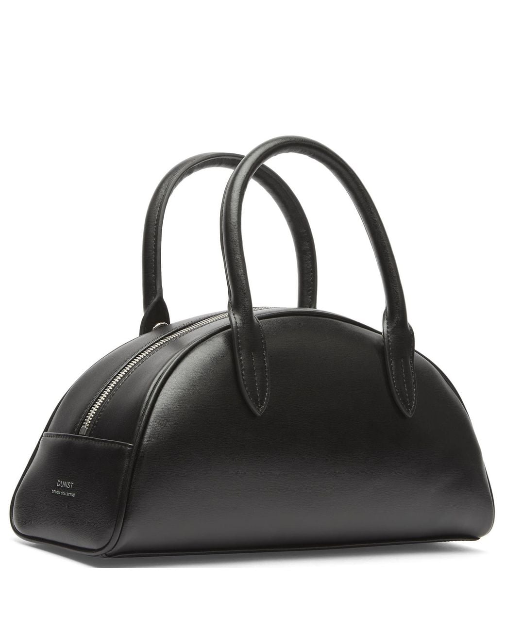 DUNST Black Leather Bowling Bag