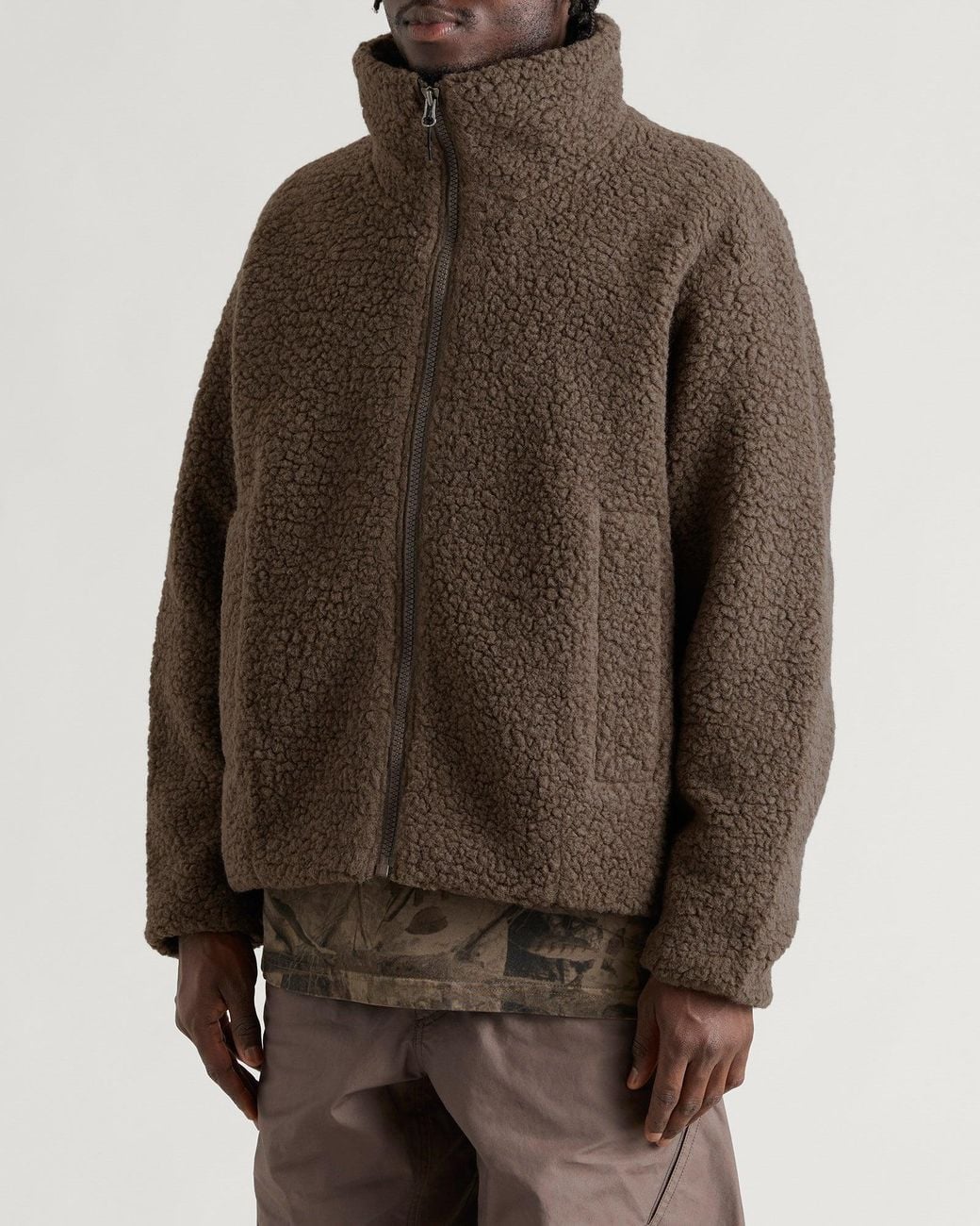 Goldwin Deep Pile Fleece Jacket in Brown for Men | Lyst