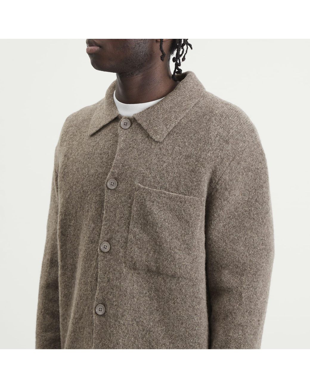 NN07 Brown Jonas Polo Cardigan for men