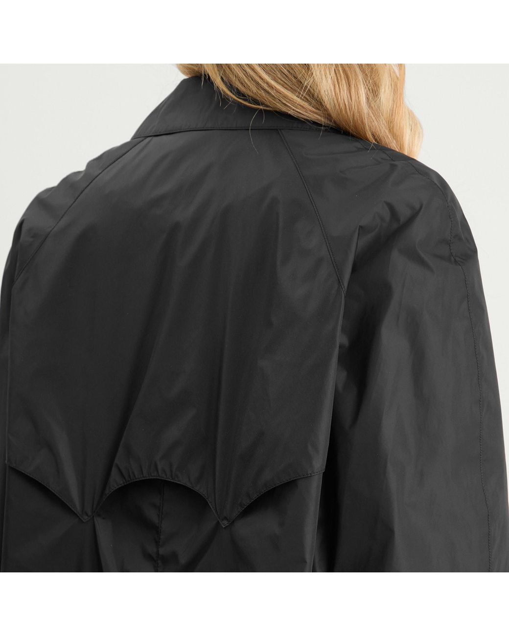 NOTHING WRITTEN Black Urban Nylon Trench Coat