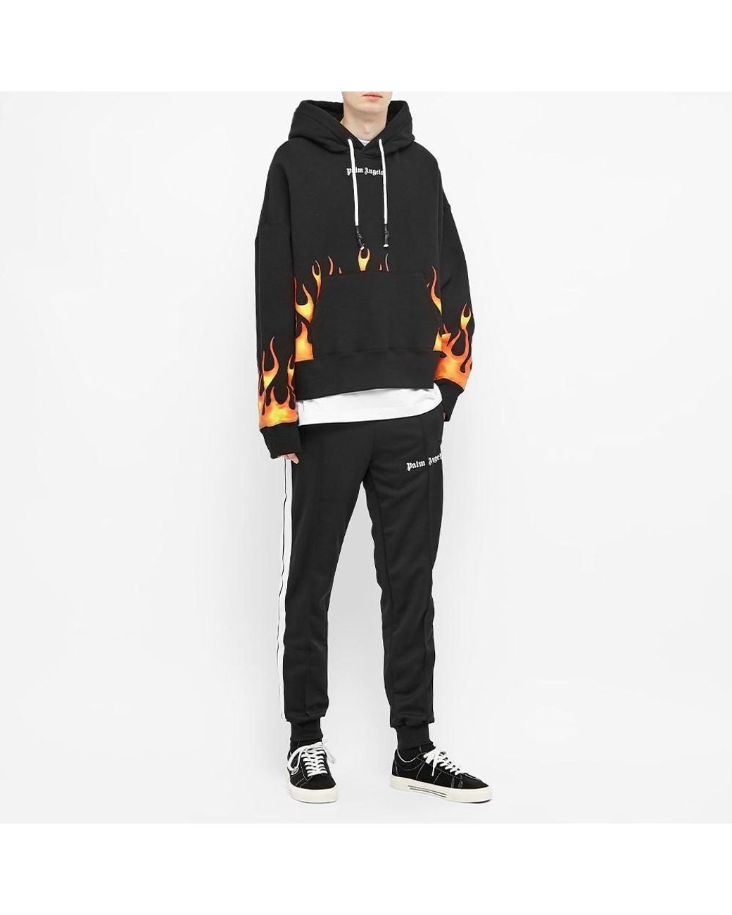 Palm angels tiger flame hoodie hotsell