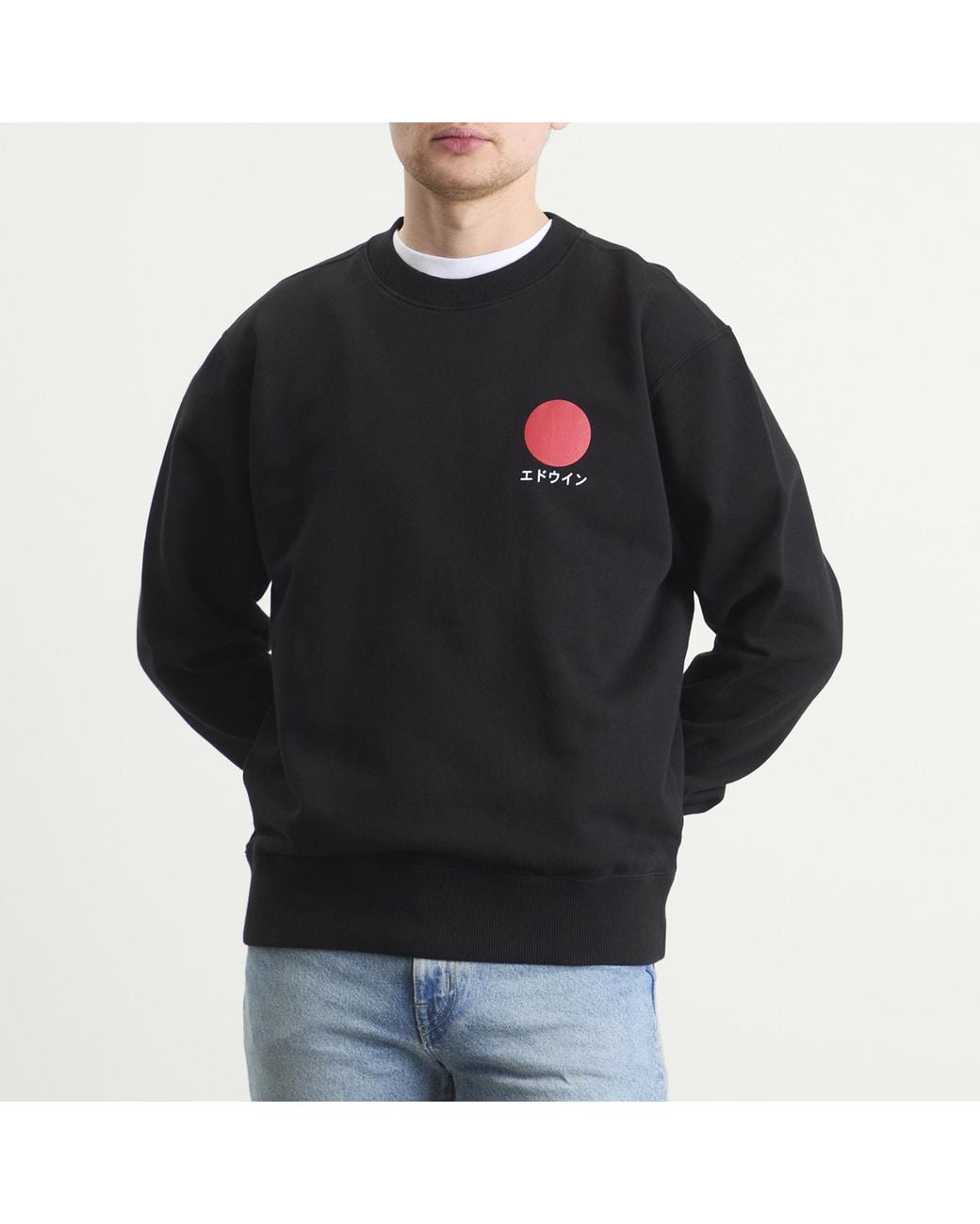 Edwin Black Japanese Sun Sweat for men