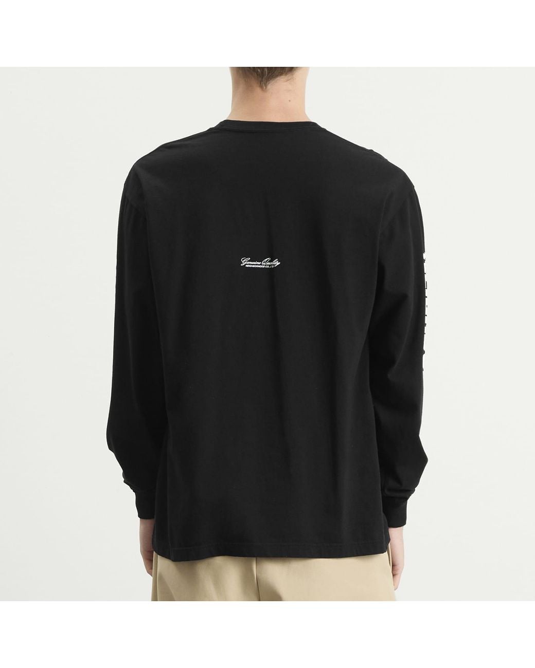 Neighborhood Ls-1 Distorted Logo Long Sleeve T-Shirt in Black for Men ...