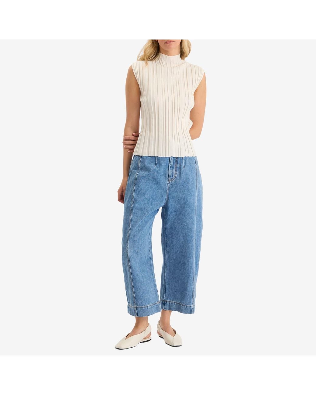 ALÉMAIS Blue Stephi Cocoon Leg Denim Jeans