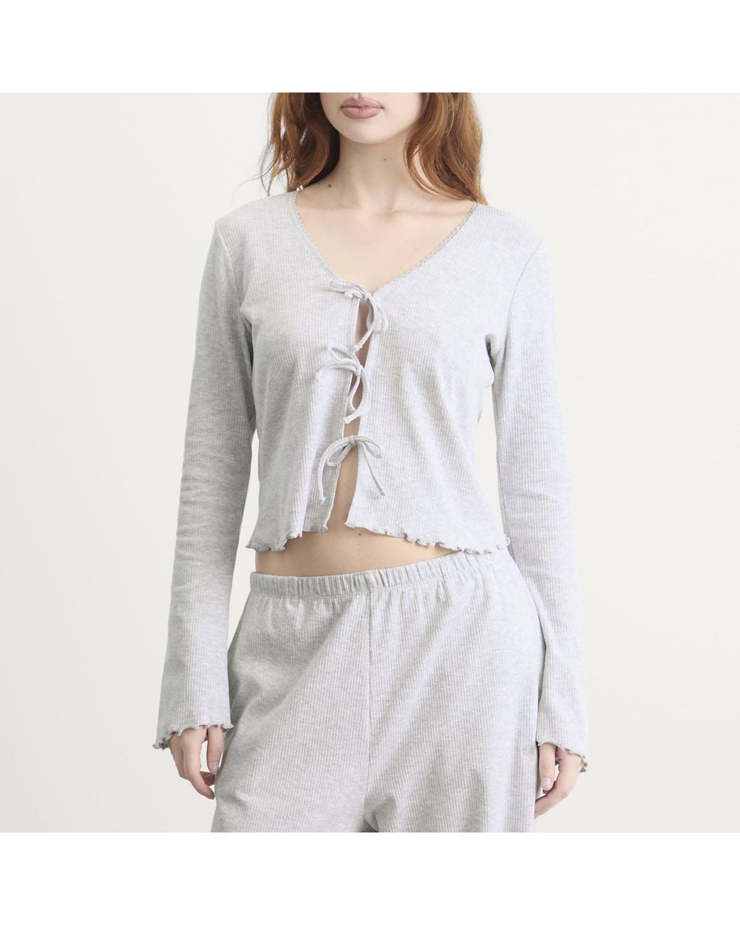 Tala White Sleep Lounge Tie Cardigan