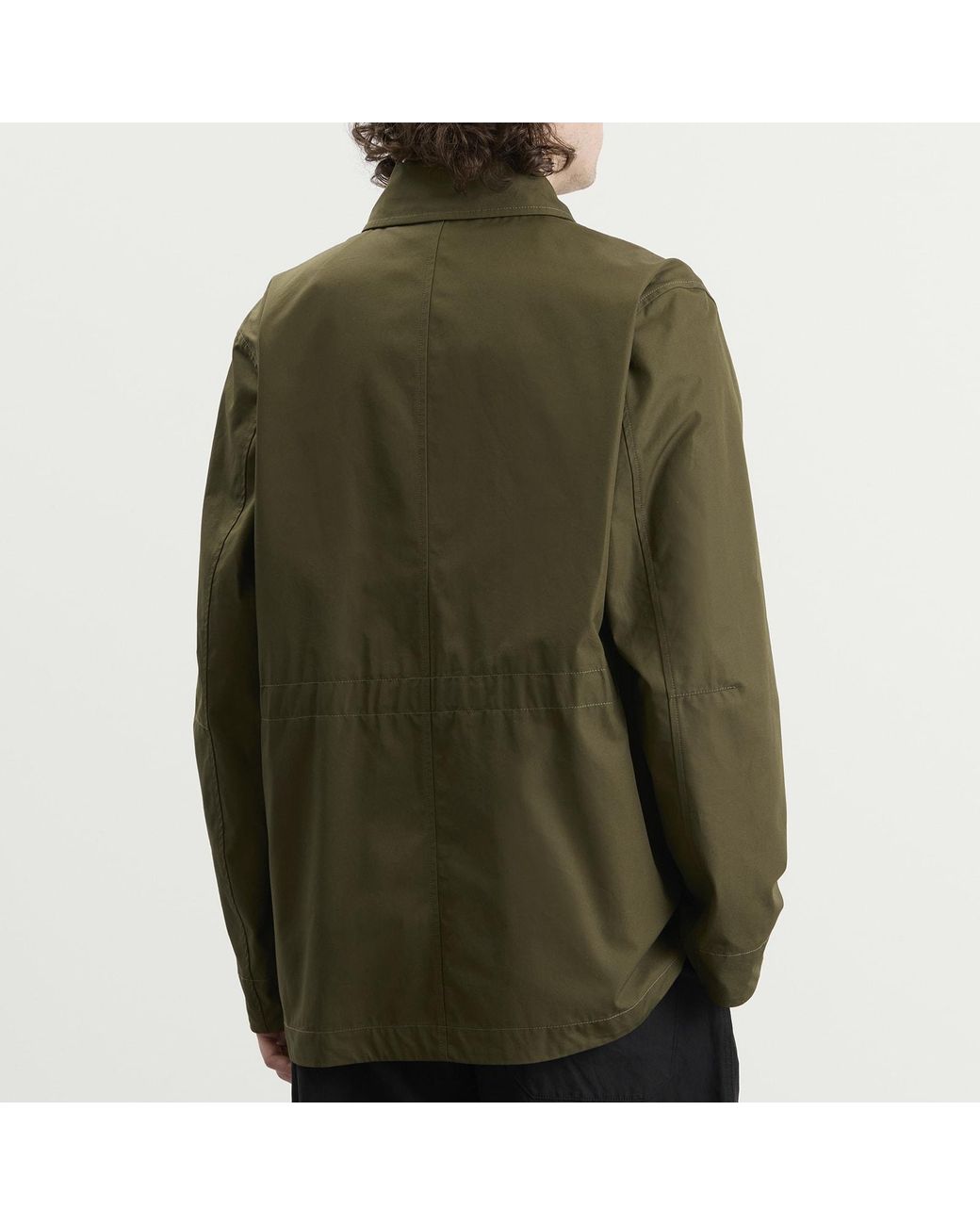 Stone Island Green Ghost All-Weather Cotton Canvas Jacket for men