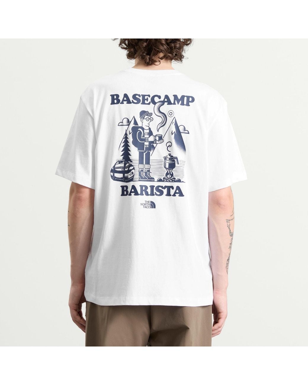 The North Face White Basecamp Barista Relaxed T-Shirt for men