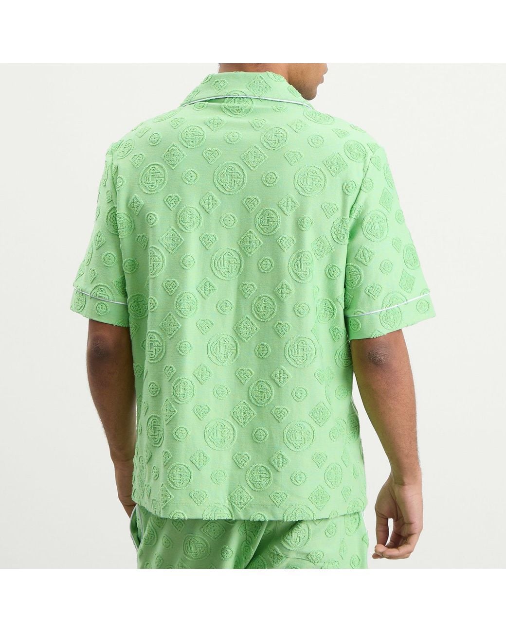 Casablanca Green Towelling Monogram Shirt for men