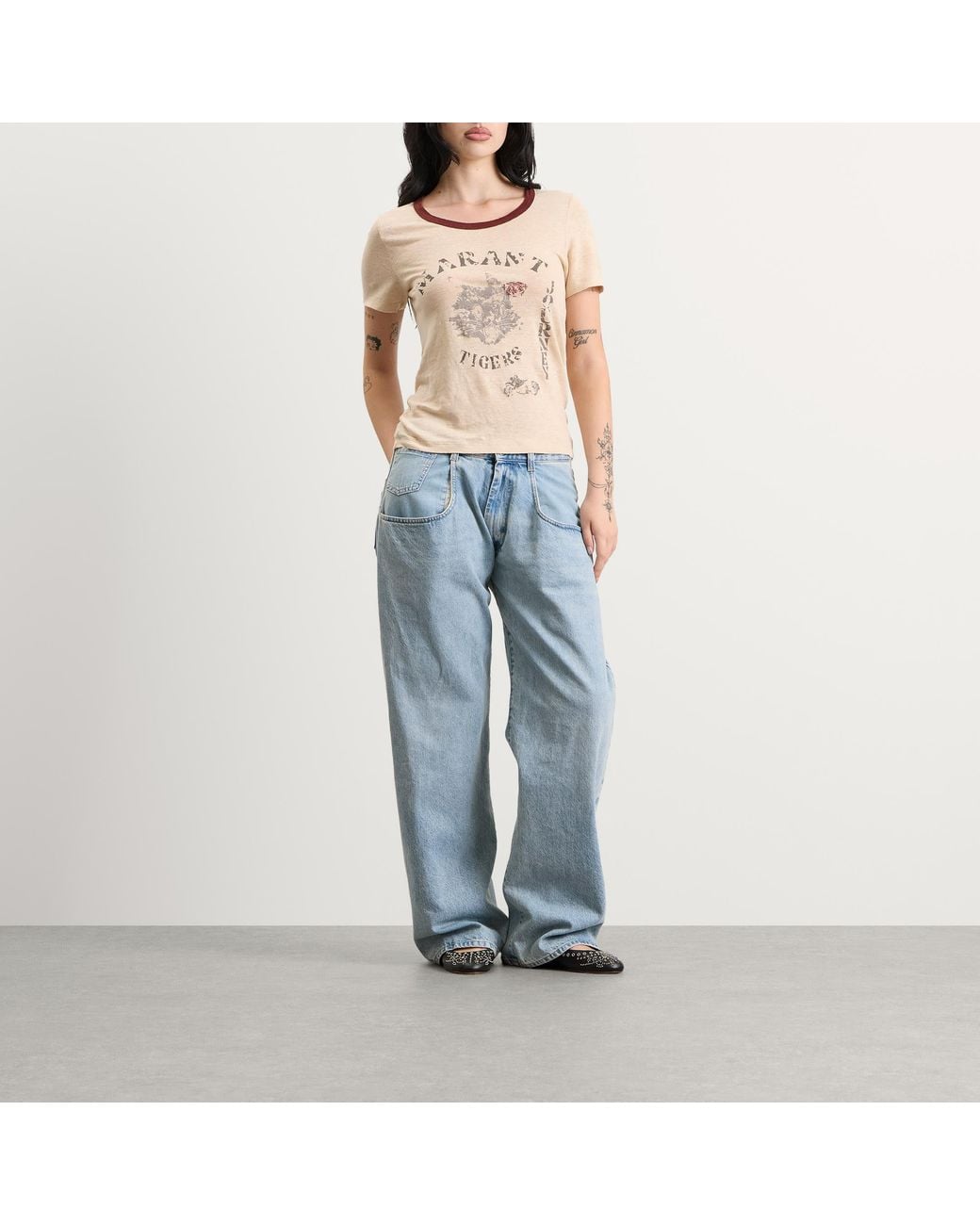 Isabel Marant Natural Étoile Kiliann Logo T-Shirt