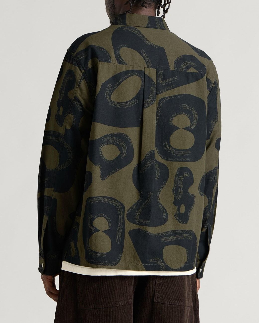 Folk Green Patch Overshirt for men