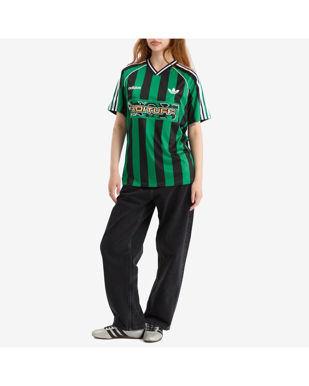 Adidas Green Striped Jersey