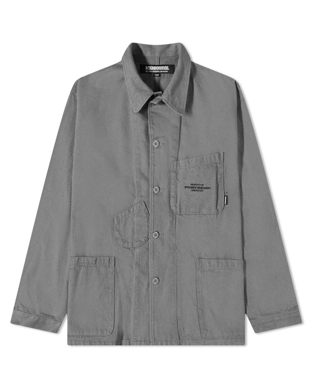 Neighborhood Srl Denim Work Jacket in Grey for Men | Lyst Canada