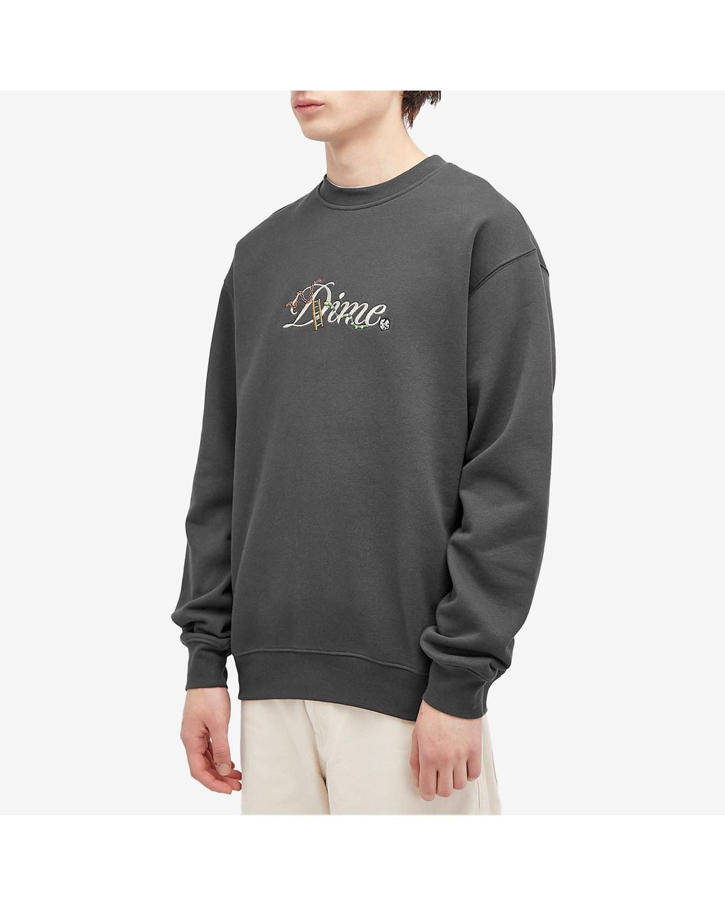 Dime CURSIVE SNAKE CREWNECK スウェット グレー M Dime CURSIVE SNAKE CREWNECK スウェット グレー M