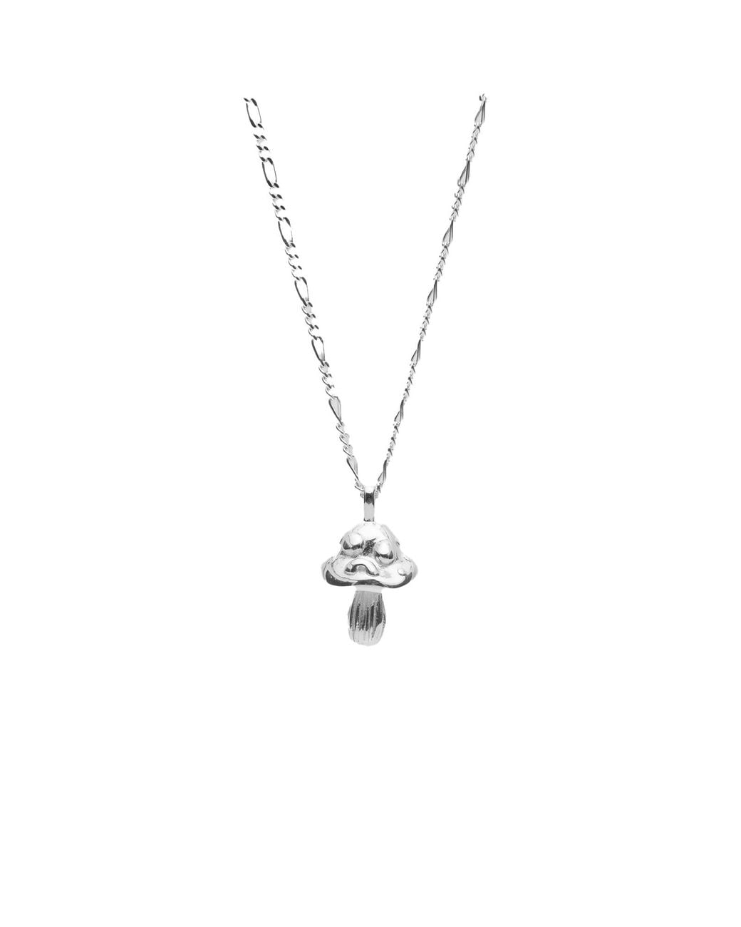 Alec Doherty Metallic Portobello Mushroom Pendant Necklace