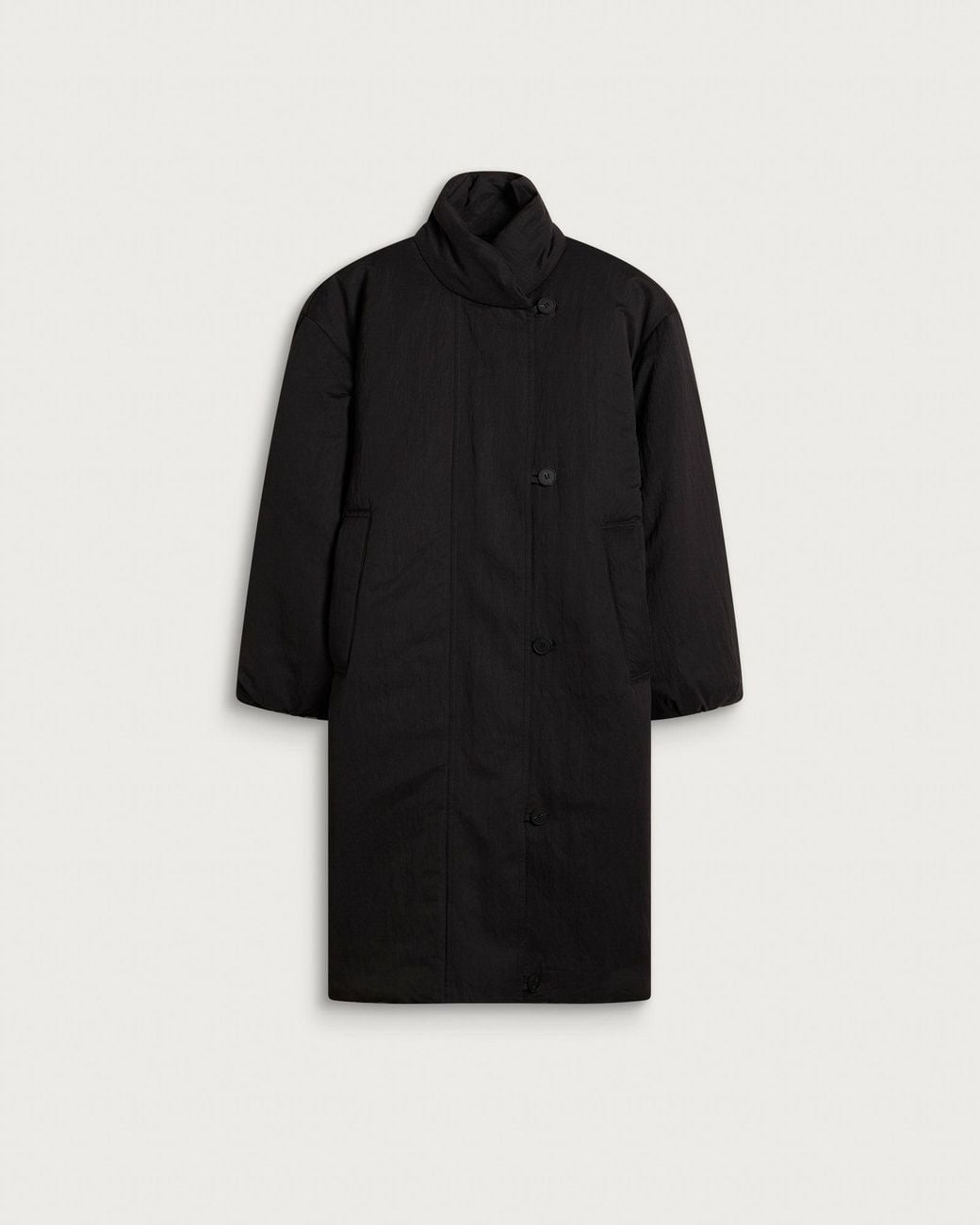 Studio Nicholson Black Sperl Long Padded Coat Jacket