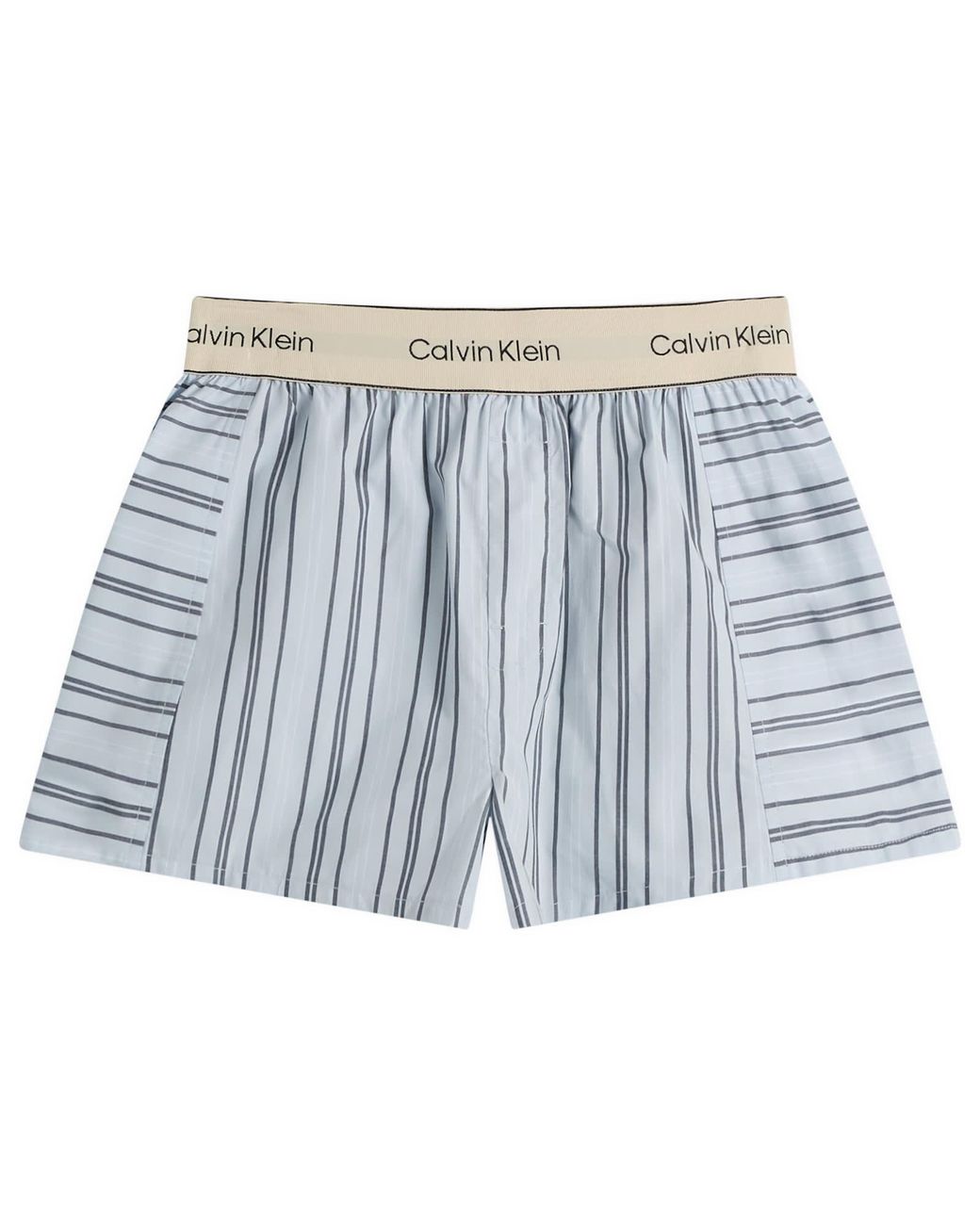 Calvin Klein Blue Cotton Poplin Sleep Short