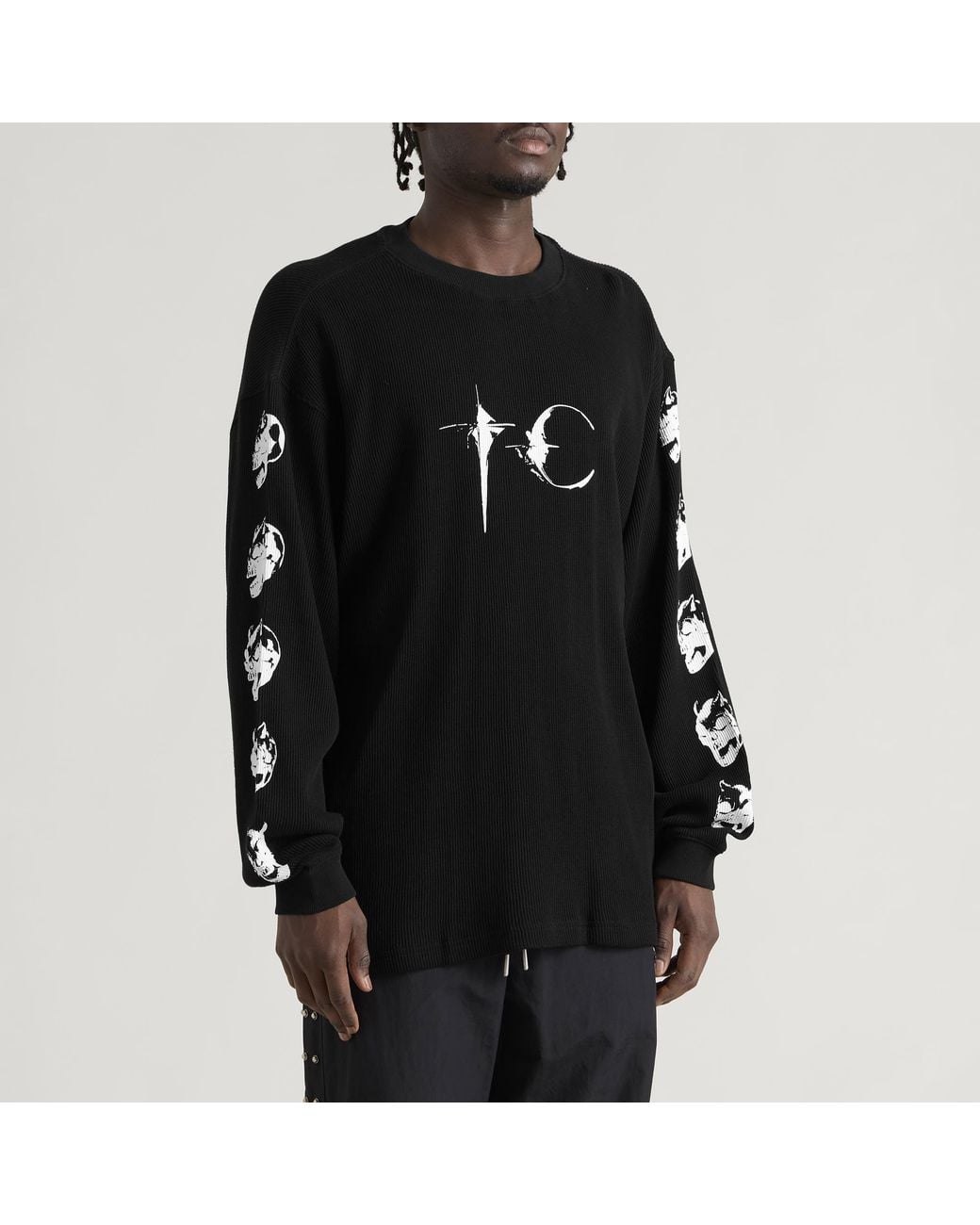 THUG CLUB Black Endless Long Sleeve Top for men