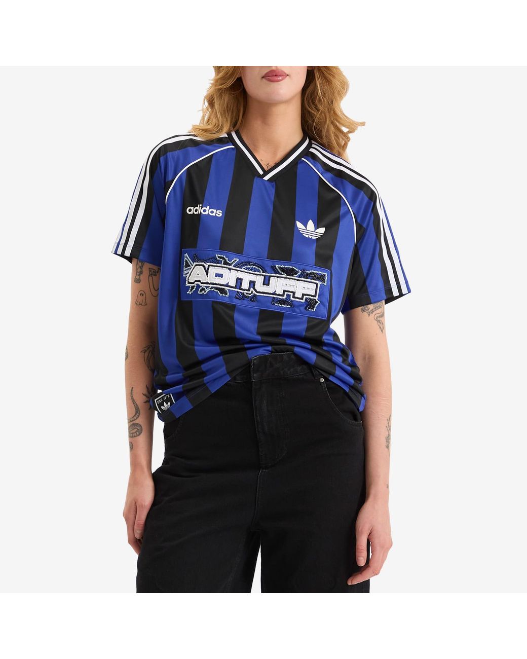 Adidas Blue Striped Jersey