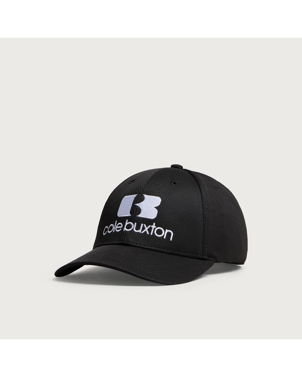 Cole Buxton Black Icon Logo Cap for men