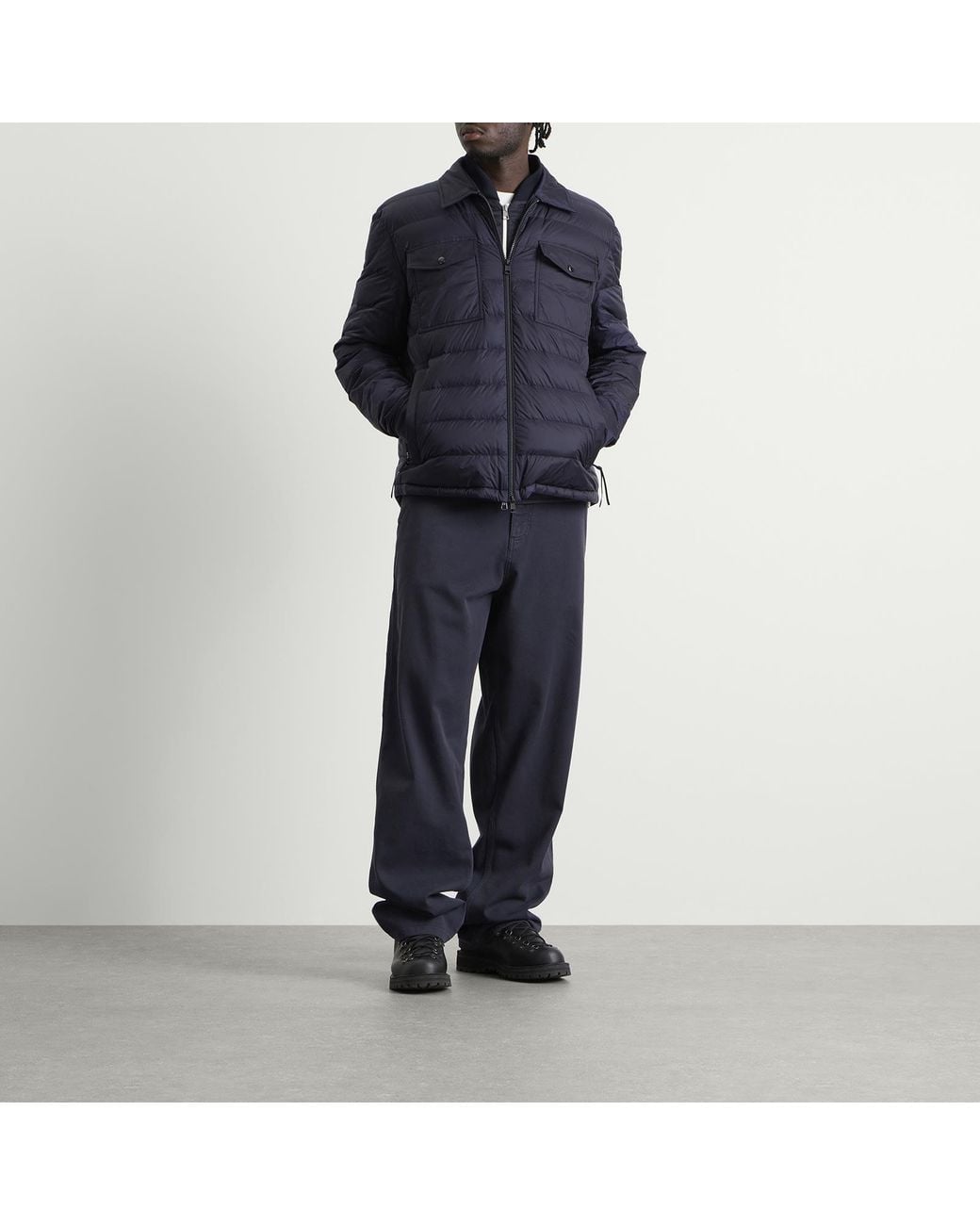 Moncler Blue Vydori Shirt Jacket & Gilet Set for men