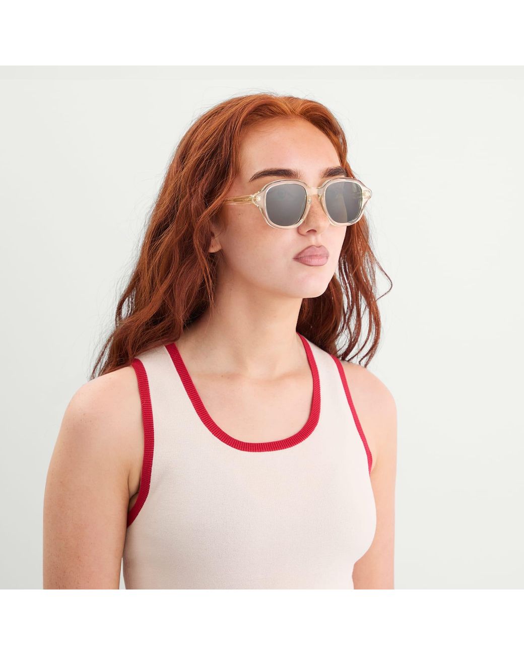 Loewe Gray Slim Square Sunglasses